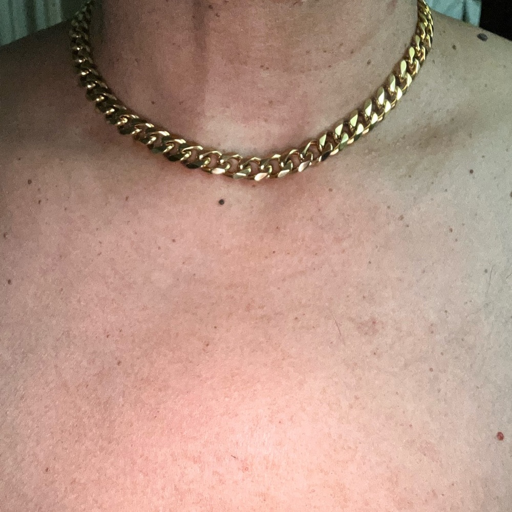 Gold Cuban Link Chain Necklace